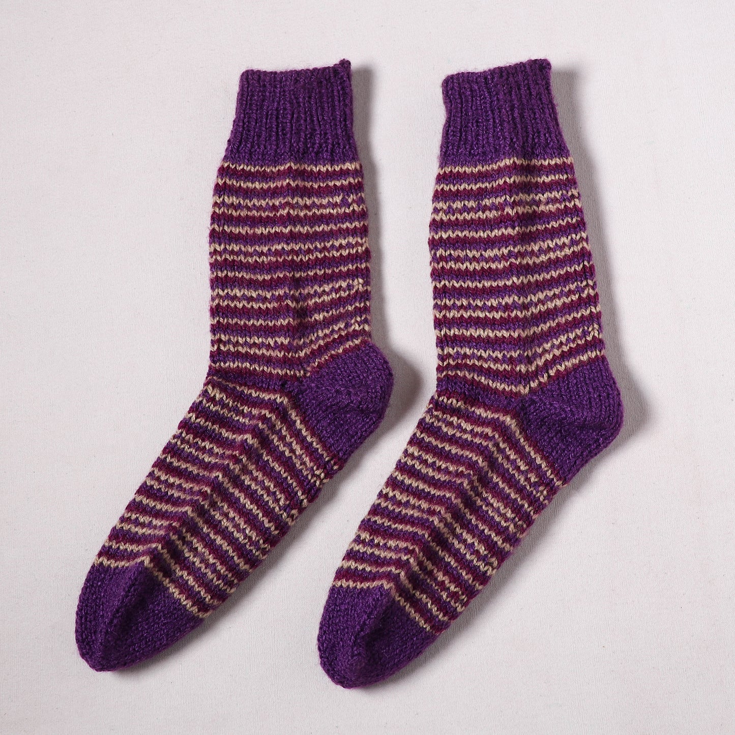 Acrylic Woolen Socks for Winter, Hand Knitted in Kumaun (Adults) 69