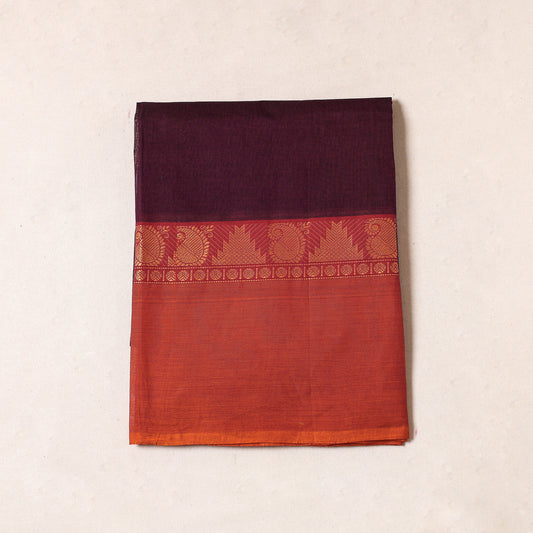 Purple - Kanchipuram Cotton Precut Fabric (2.4 Meter)