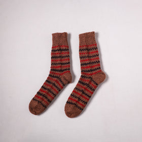 Acrylic Woolen Socks for Winter, Hand Knitted in Kumaun (Adults) 70