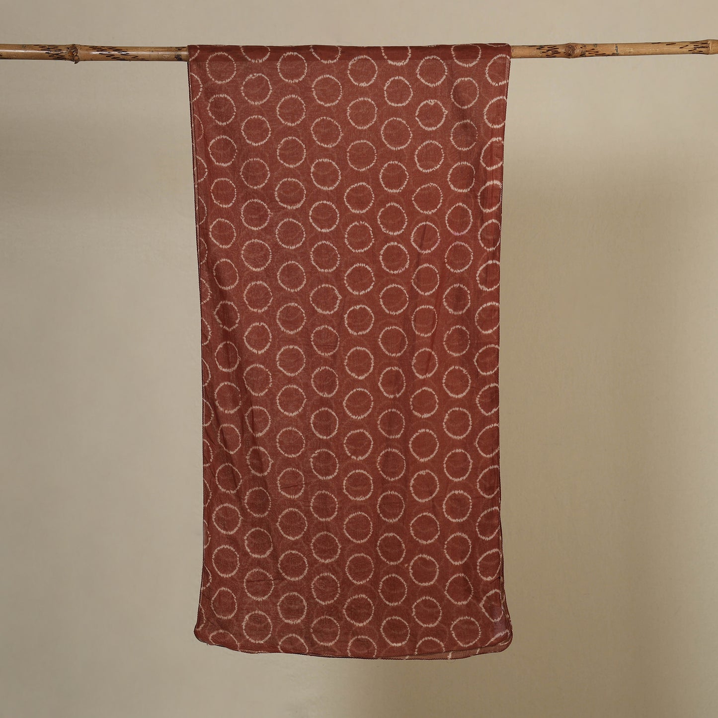 Brown Tie-Dye Cotton Shibori Stole 