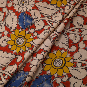 Red Printed Kalamkari Cotton Fabric