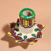 Handpainted Madhubani Candle Stand