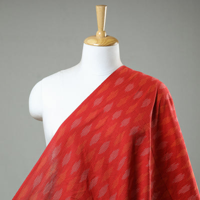 Red - Pochampally Ikat Weave Cotton Fabric 31