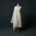 Jamdani Pure Handloom Muslin 2pc Unstitched Dress Material Kurta Set 11