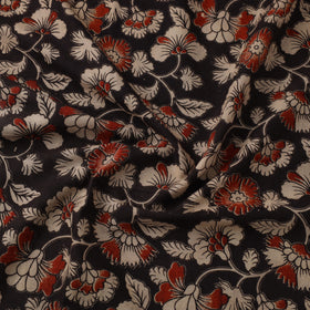 Black Printed Kalamkari Cotton Fabric
