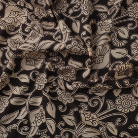 Black Printed Kalamkari Cotton Fabric