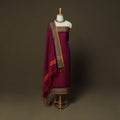 Dharwad Mercerised Cotton 3pc Unstitched Dress Material Suit Set with Woven Border 21