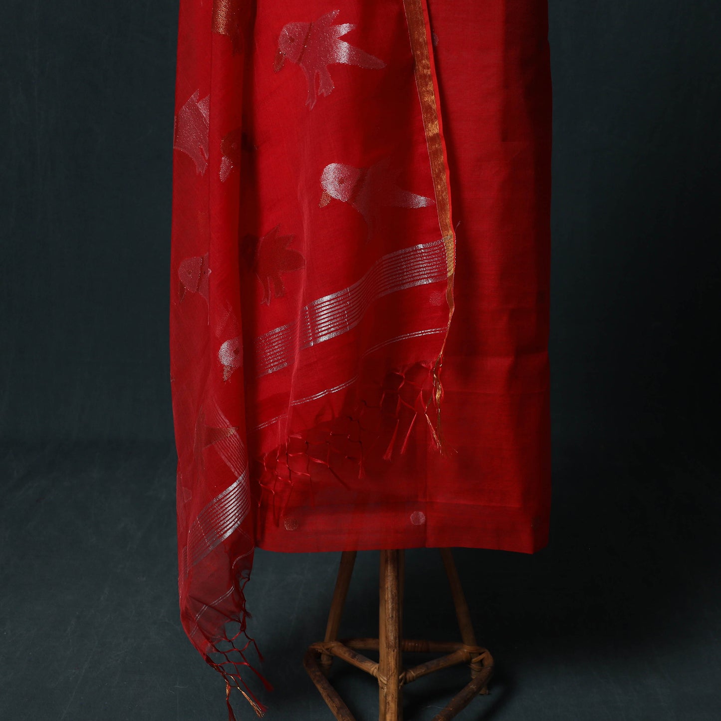 Jamdani Pure Handloom Muslin 2pc Unstitched Dress Material Kurta Set 12