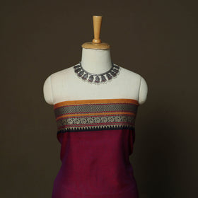 Dharwad Mercerised Cotton 3pc Unstitched Dress Material Suit Set with Woven Border 21