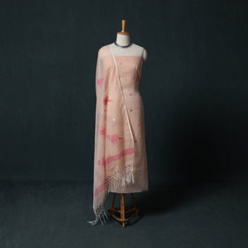 Jamdani Pure Handloom Muslin 2pc Unstitched Dress Material Kurta Set 13