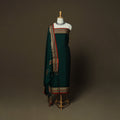 Dharwad Mercerised Cotton 3pc Unstitched Dress Material Suit Set with Woven Border 22