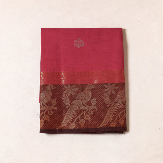 Pink - Kanchipuram Cotton Precut Fabric (2 Meter)
