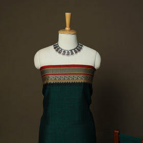 Dharwad Mercerised Cotton 3pc Unstitched Dress Material Suit Set with Woven Border 22