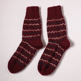 Acrylic Woolen Socks for Winter, Hand Knitted in Kumaun (Adults) 74
