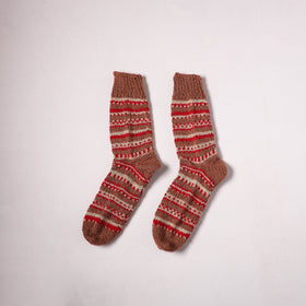 Acrylic Woolen Socks for Winter, Hand Knitted in Kumaun (Adults) 75