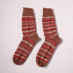 Acrylic Woolen Socks for Winter, Hand Knitted in Kumaun (Adults) 75
