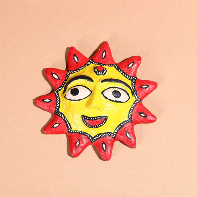 Handpainted Madhubani Paper Mache - Sun