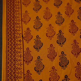  Orange Hand Block Cotton Bagh Print Fabric
