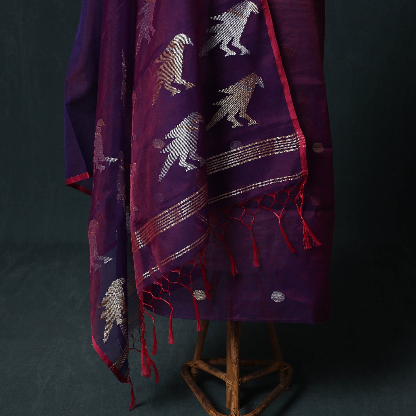 Jamdani Pure Handloom Muslin 2pc Unstitched Dress Material Kurta Set 15