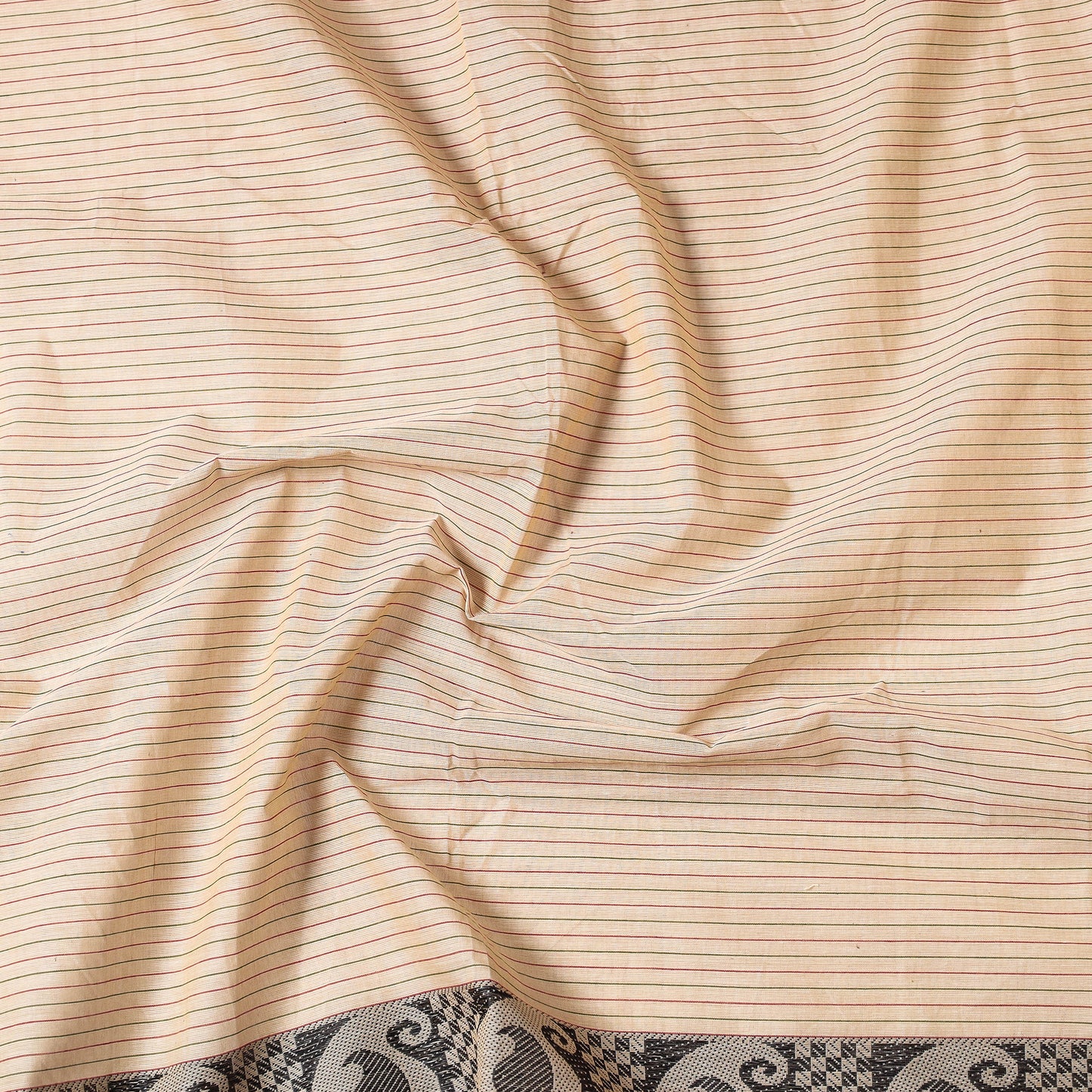 Beige - Kanchipuram Cotton Precut Fabric (1.2 Meter)