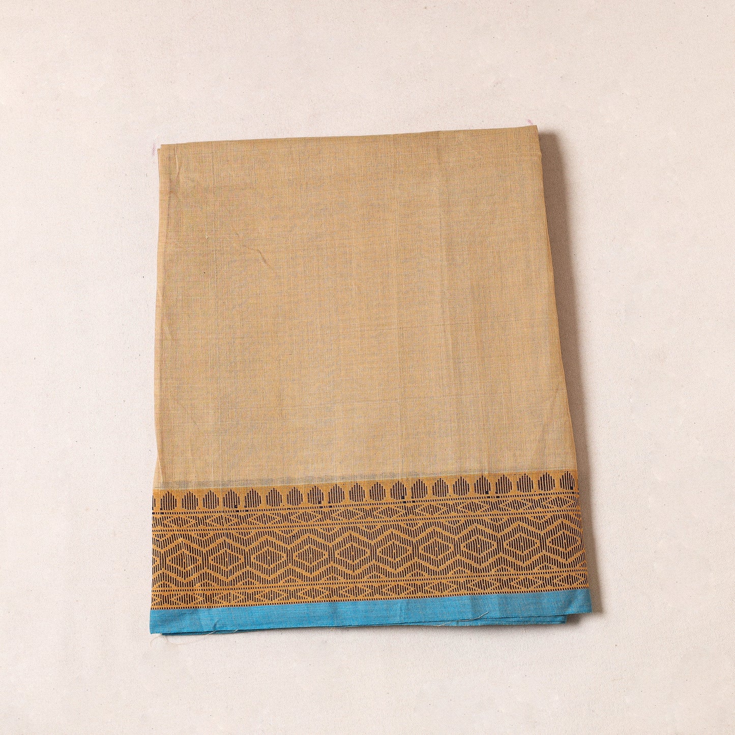 Beige - Kanchipuram Cotton Precut Fabric (1.5 Meter)