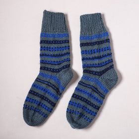 Acrylic Woolen Socks for Winter, Hand Knitted in Kumaun (Adults) 78