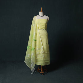 Jamdani Pure Handloom Muslin 2pc Unstitched Dress Material Kurta Set 16