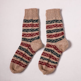 Acrylic Woolen Socks for Winter, Hand Knitted in Kumaun (Adults) 79