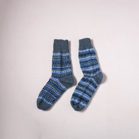 Acrylic Woolen Socks for Winter, Hand Knitted in Kumaun (Adults) 80