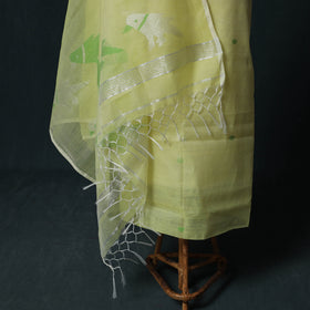 Jamdani Pure Handloom Muslin 2pc Unstitched Dress Material Kurta Set 16