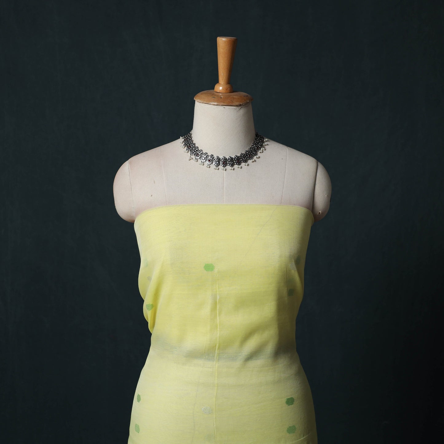 Jamdani Pure Handloom Muslin 2pc Unstitched Dress Material Kurta Set 16