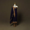 Dharwad Mercerised Cotton 3pc Unstitched Dress Material Suit Set with Woven Border 24