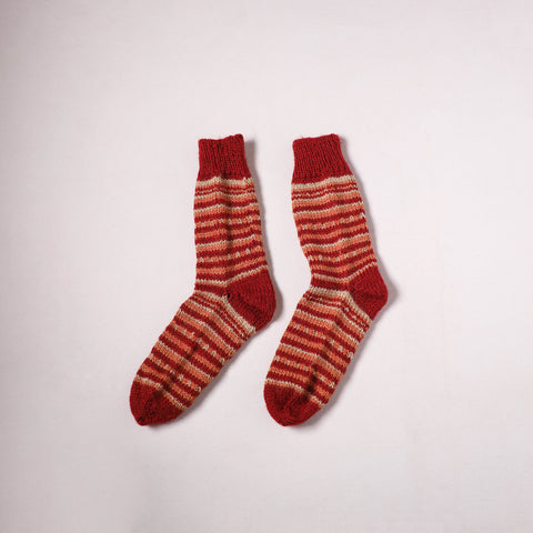 Acrylic Woolen Socks for Winter, Hand Knitted in Kumaun (Adults) 82