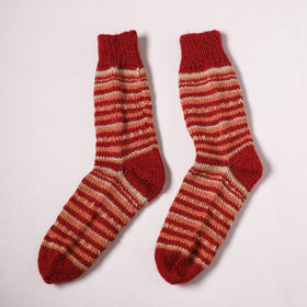 Acrylic Woolen Socks for Winter, Hand Knitted in Kumaun (Adults) 82