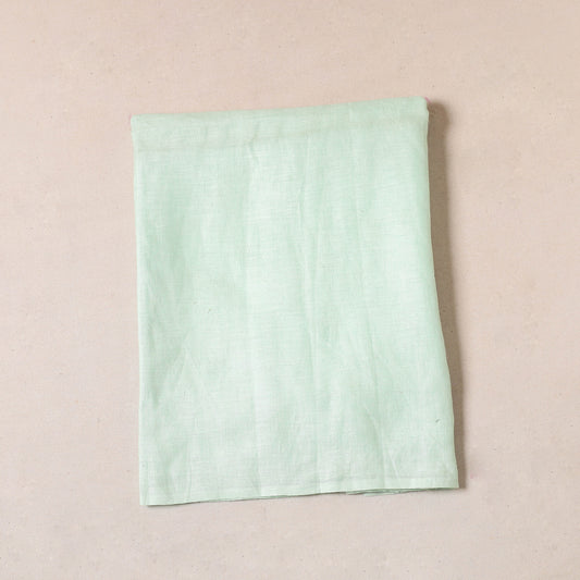 Green - Bhagalpuri Handloom Pure Linen Precut Fabric (1.4 Meter)