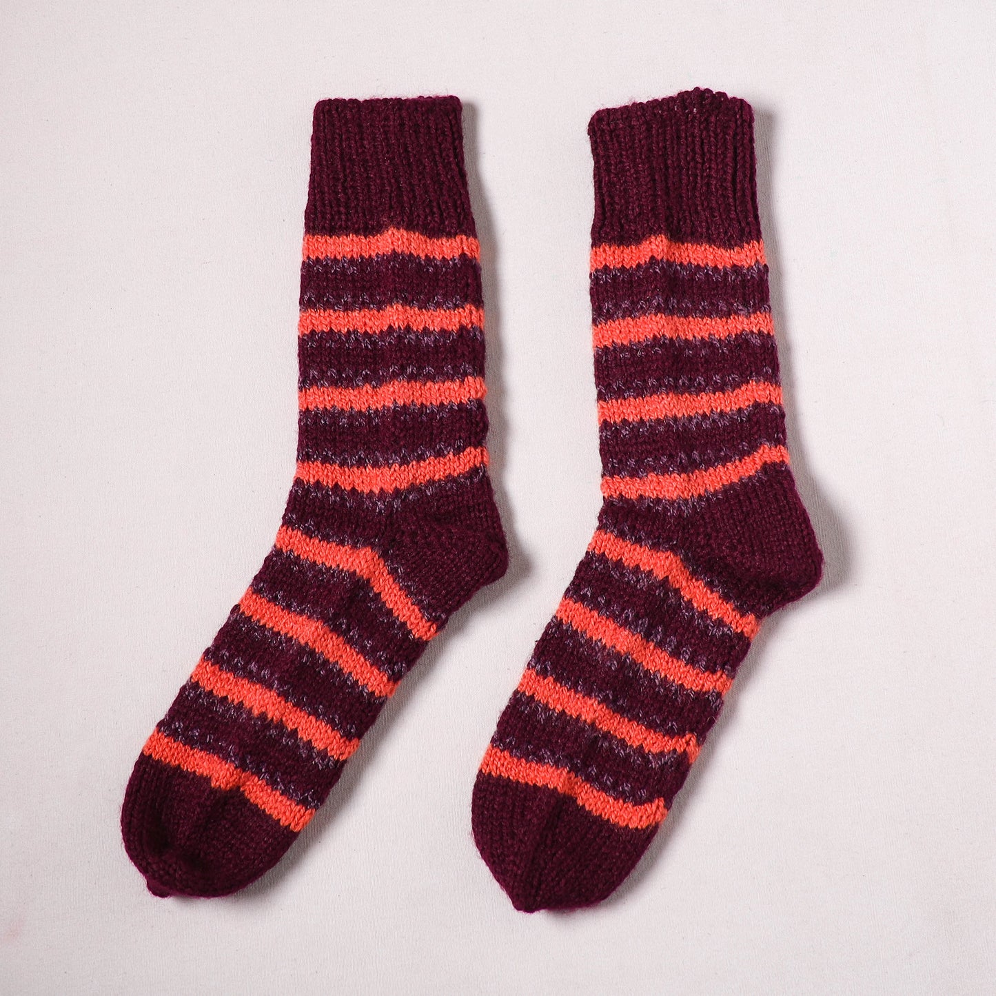Acrylic Woolen Socks for Winter, Hand Knitted in Kumaun (Adults) 83