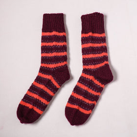 Acrylic Woolen Socks for Winter, Hand Knitted in Kumaun (Adults) 83