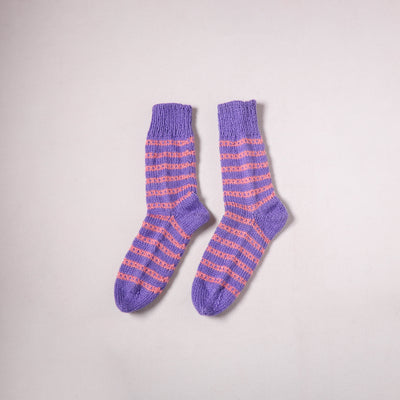 Acrylic Woolen Socks for Winter, Hand Knitted in Kumaun (Adults) 84