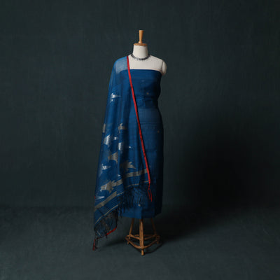 Jamdani Pure Handloom Muslin 2pc Unstitched Dress Material Kurta Set 19