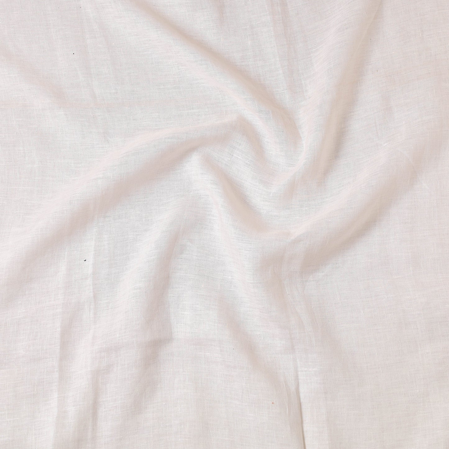 White - Bhagalpuri Handloom Pure Linen Precut Fabric (1 Meter)