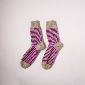 Acrylic Woolen Socks for Winter, Hand Knitted in Kumaun (Adults) 88