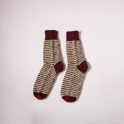 Acrylic Woolen Socks for Winter, Hand Knitted in Kumaun (Adults) 81