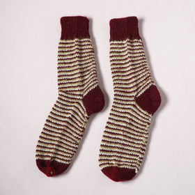 Acrylic Woolen Socks for Winter, Hand Knitted in Kumaun (Adults) 81