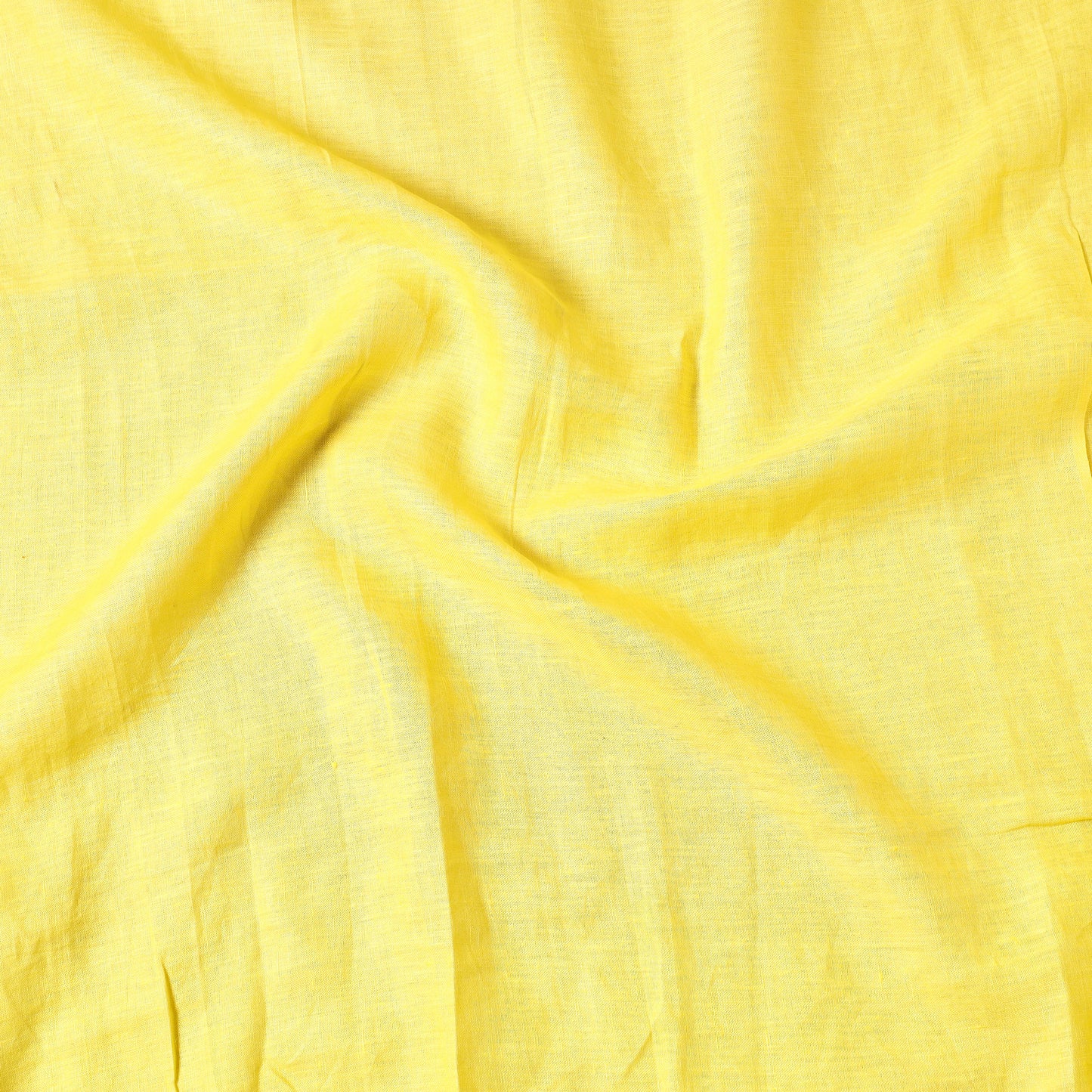 Yellow - Bhagalpuri Handloom Pure Linen Precut Fabric (1.2 Meter)