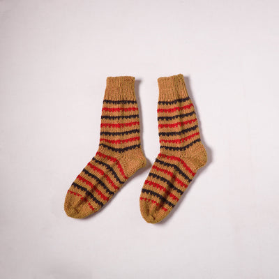 Acrylic Woolen Socks for Winter, Hand Knitted in Kumaun (Adults) 89