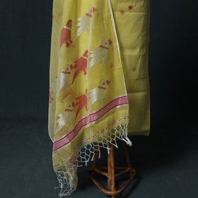 Jamdani Pure Handloom Muslin 2pc Unstitched Dress Material Kurta Set 22