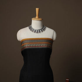 Dharwad Mercerised Cotton 3pc Unstitched Dress Material Suit Set with Woven Border 28