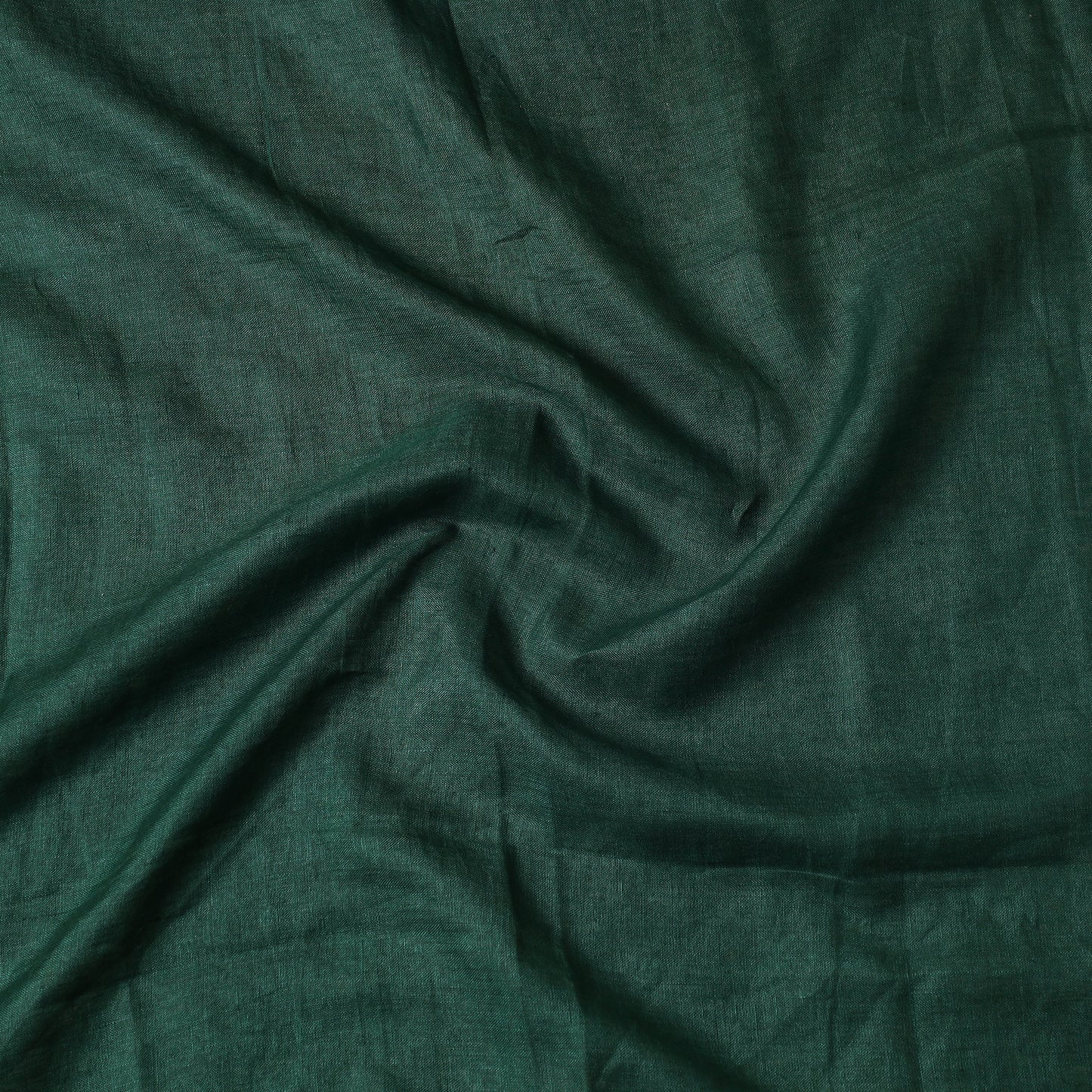 Green - Bhagalpuri Handloom Pure Linen Precut Fabric (1 Meter)