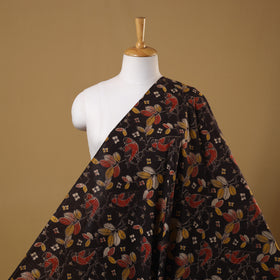 Black Printed Kalamkari Cotton Fabric