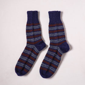 Acrylic Woolen Socks for Winter, Hand Knitted in Kumaun (Adults) 92